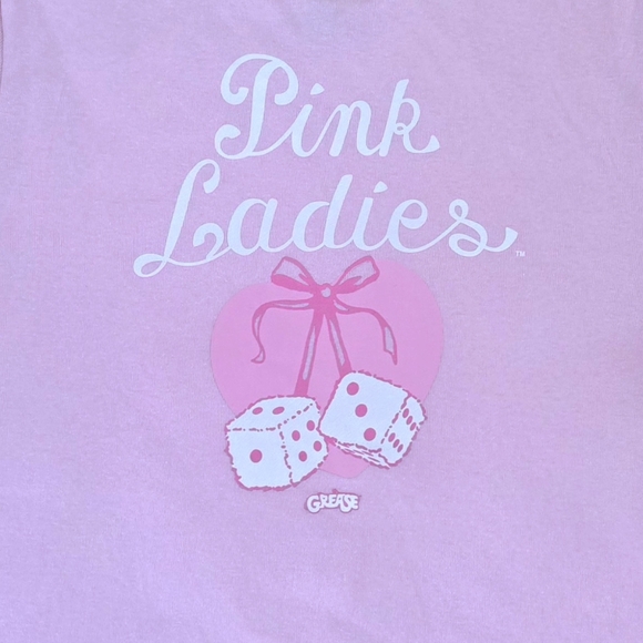 Grease "Pink💕 Ladies" Fuzzy Dice Graphic Tee👕 - NWOT - Picture 8 of 10